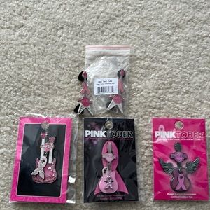 Hard Rock Cafe breast cancer awareness pins